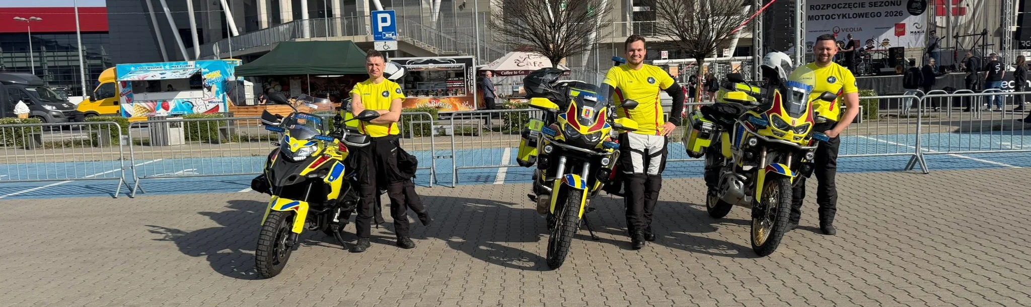 Ratownicy medyczni motocyklowych jednostek ratowniczych wzięli udział w otwarciu sezonu motocyklowego.